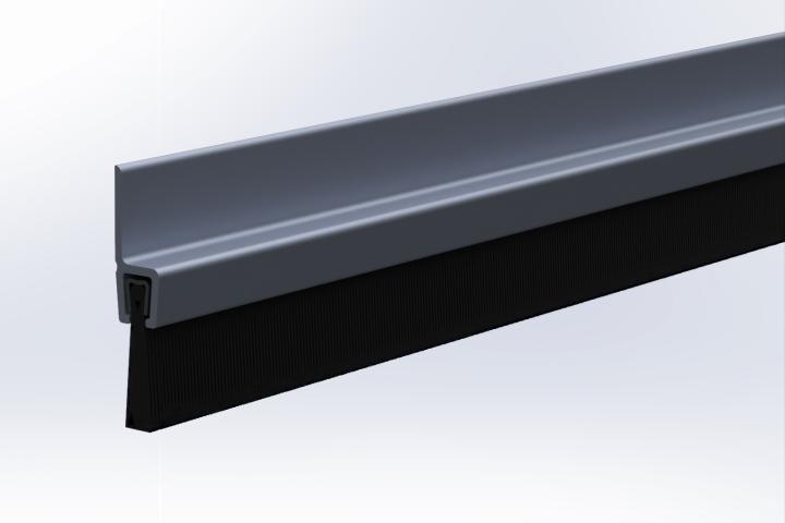 Bas de porte en aluminium avec brosse IBS 31