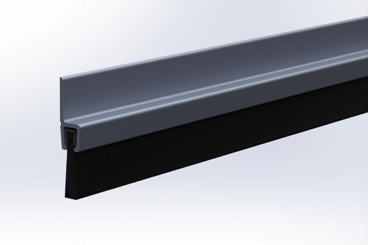 Bas de porte en aluminium avec brosse IBS 31