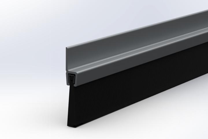 Bas de porte en aluminium avec brosse IBS 39