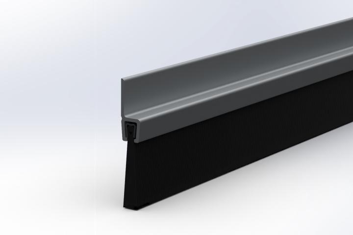 Bas de porte en aluminium avec brosse IBS 39