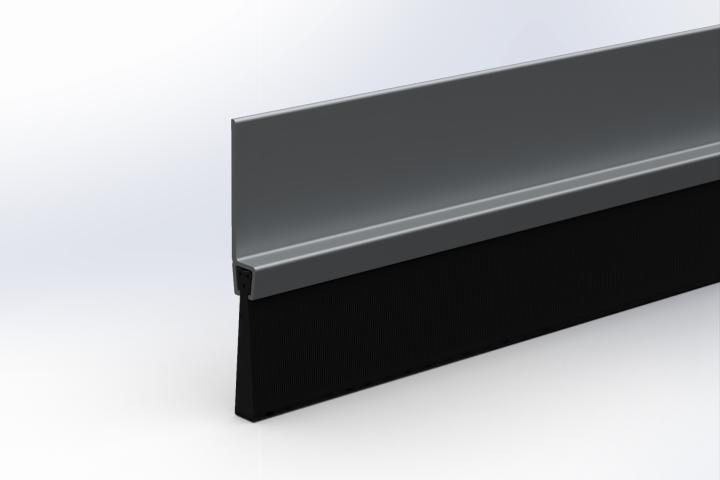 Bas de porte en aluminium avec brosse IBS 70
