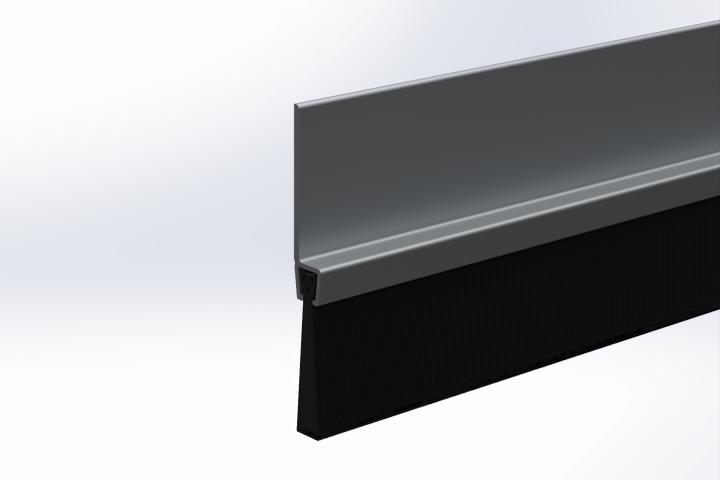 Bas de porte en aluminium avec brosse IBS 80