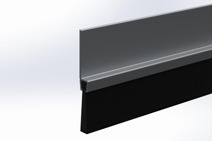 Bas de porte en aluminium avec brosse IBS 80