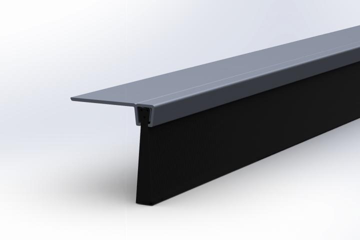 Bas de porte en aluminium avec brosse IBS 90 36