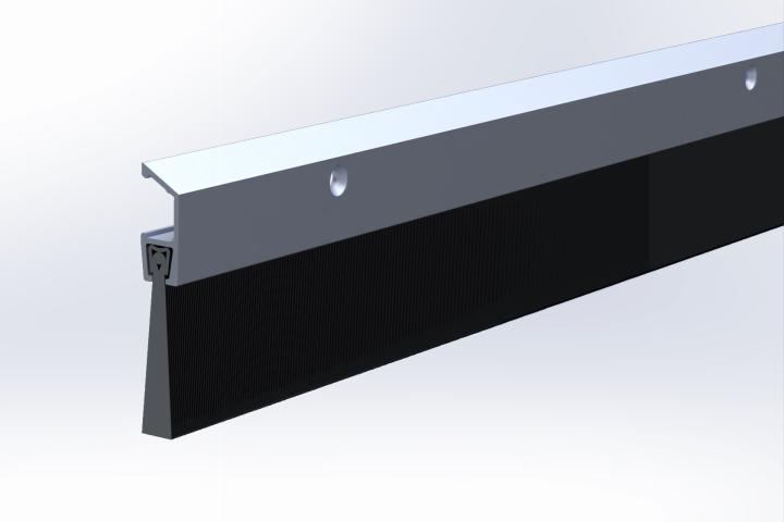 Bas de porte en aluminium avec brosse IBS