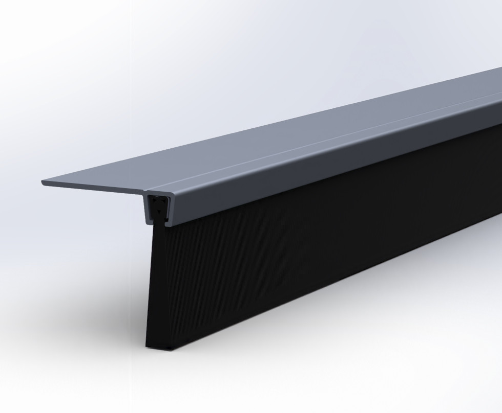 Bas de porte en aluminium avec brosse IBS 90 36