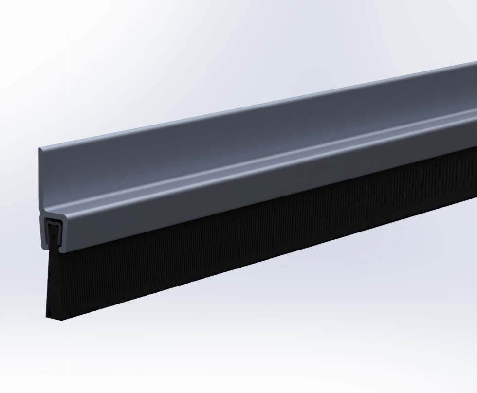 Bas de porte en aluminium avec brosse IBS 31