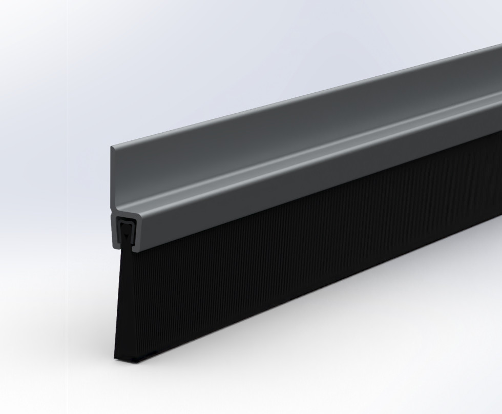Bas de porte en aluminium avec brosse IBS 39