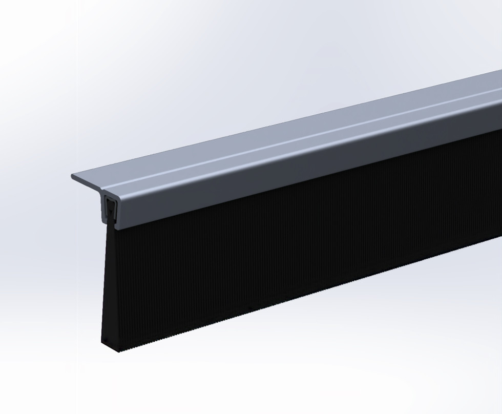 Bas de porte en aluminium avec brosse IBS 90 32