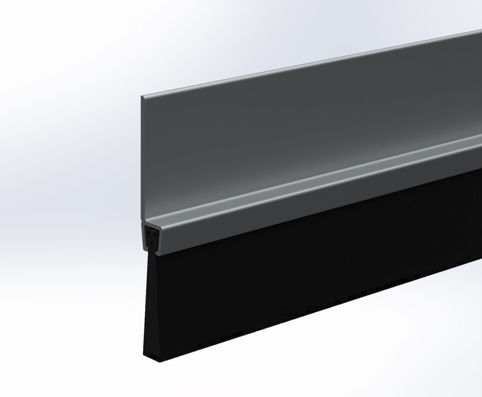 Bas de porte en aluminium avec brosse IBS 80